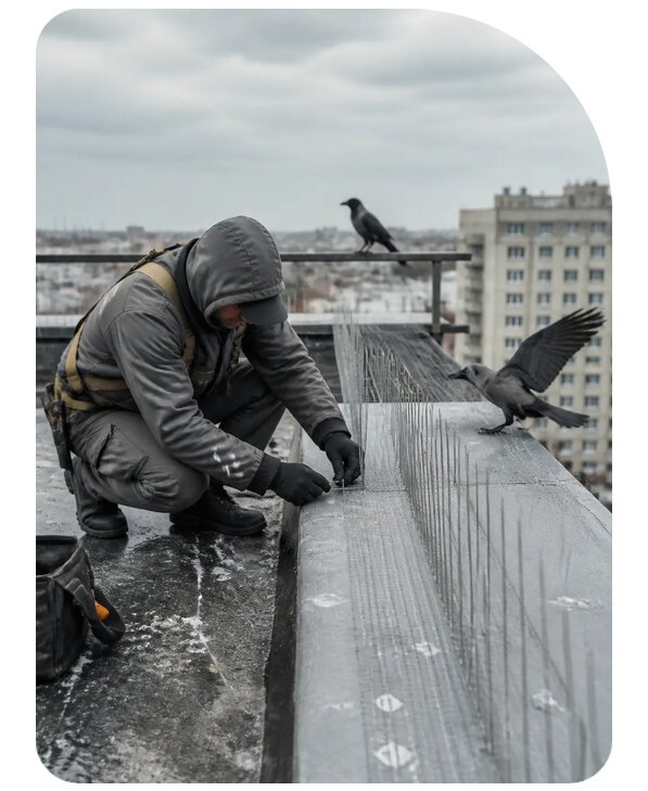 Защита от ворон под ключ в Озёрске по цене от 5071 р. | Сенат-Озр